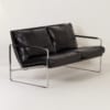 Bankje van Preben Fabricius voor Walter Knoll, 1990s &#8211; Zwart Leer