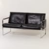 Bankje van Preben Fabricius voor Walter Knoll, 1990s &#8211; Zwart Leer