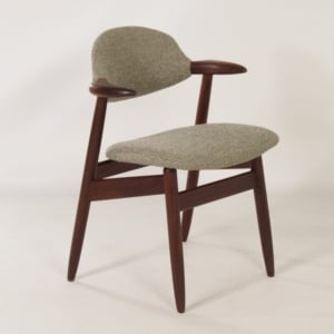 Teakhouten Koehoorn Stoel voor Hulmefa, 1960s