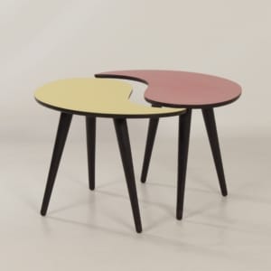 Unieke Set Yin-Yang Salon-, Bijzettafels, 1950s