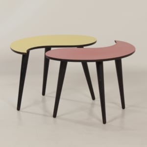 Unieke Set Yin-Yang Salon-, Bijzettafels, 1950s
