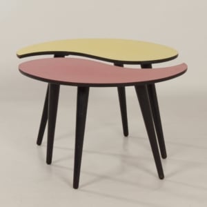 Unieke Set Yin-Yang Salon-, Bijzettafels, 1950s
