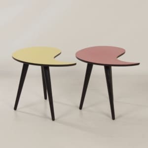 Unieke Set Yin-Yang Salon-, Bijzettafels, 1950s