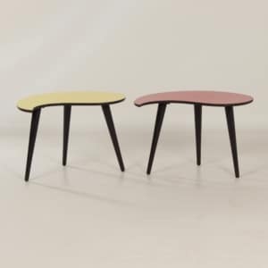 Unieke Set Yin-Yang Salon-, Bijzettafels, 1950s