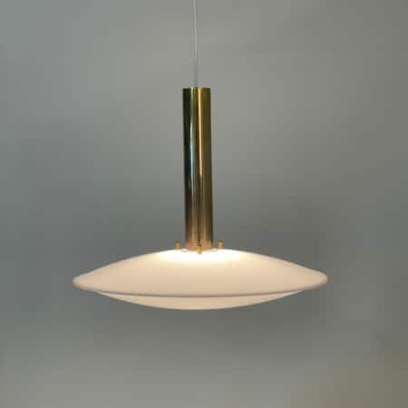 Zweedse Hanglamp van Messing en Perspex van Asea, 1960s