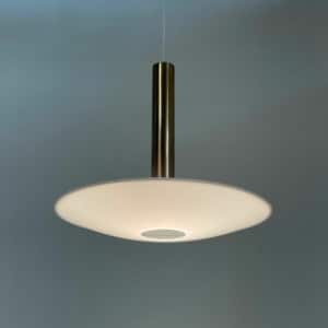 Zweedse Hanglamp van Messing en Perspex van Asea, 1960s