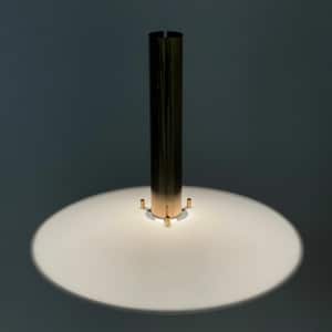 Zweedse Hanglamp van Messing en Perspex van Asea, 1960s