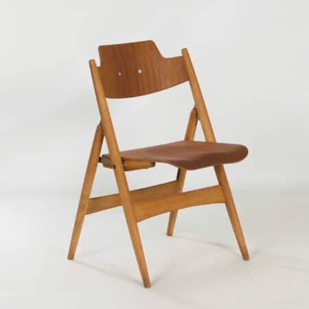 Houten Klapstoel SE 18 van Egon Eiermann voor Wilde + Spieth, 1960s | Beukenhout + Teak