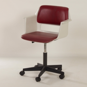 Bureaustoel 2712 van A. Cordemeyer voor Gispen, 1970s | Rode Bekleding
