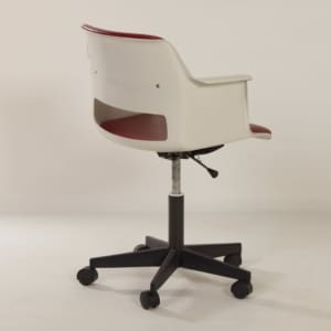 Bureaustoel 2712 van A. Cordemeyer voor Gispen, 1970s | Rode Bekleding