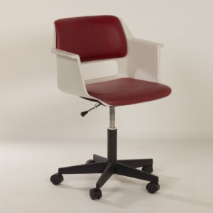 Bureaustoel 2712 van A. Cordemeyer voor Gispen, 1970s | Rode Bekleding