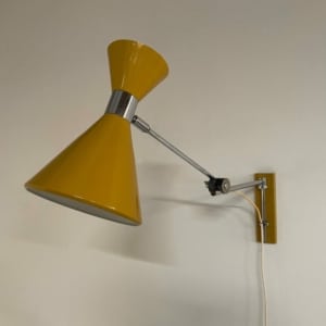 Gele Diabolo Wandlamp van Herda, 1970s