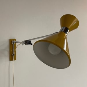 Gele Diabolo Wandlamp van Herda, 1970s