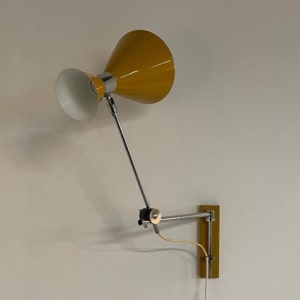 Gele Diabolo Wandlamp van Herda, 1970s