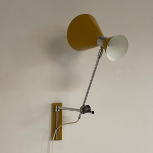 Gele Diabolo Wandlamp van Herda, 1970s