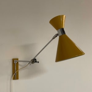 Gele Diabolo Wandlamp van Herda, 1970s