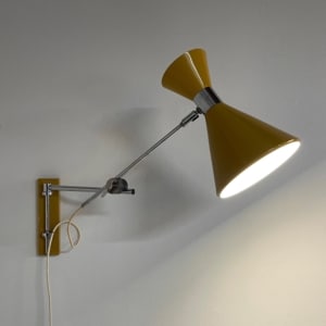 Gele Diabolo Wandlamp van Herda, 1970s