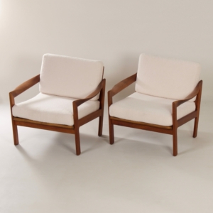 Deense Fauteuils van Illum Wikkelsø voor Niels Eilersen, 1960s &#8211; Set van Twee