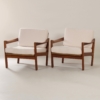 Deense Fauteuils van Illum Wikkelsø voor Niels Eilersen, 1960s &#8211; Set van Twee
