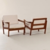 Deense Fauteuils van Illum Wikkelsø voor Niels Eilersen, 1960s &#8211; Set van Twee
