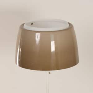 Mid-Century Vloerlamp met Bruine Kunststof Kap en Tulip Voet, 1970s
