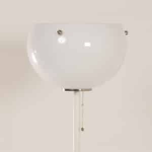 Mid-Century Vloerlamp met Bruine Kunststof Kap en Tulip Voet, 1970s