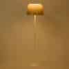 Mid-Century Vloerlamp met Bruine Kunststof Kap en Tulip Voet, 1970s