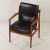 Deense Leunstoel 431 van Arne Vodder voor Sibast, 1960s &#8211; Zwart Leer