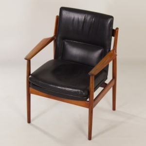 Deense Leunstoel 431 van Arne Vodder voor Sibast, 1960s &#8211; Zwart Leer