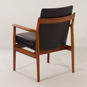 Deense Leunstoel 431 van Arne Vodder voor Sibast, 1960s &#8211; Zwart Leer