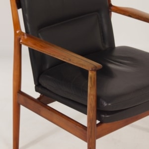 Deense Leunstoel 431 van Arne Vodder voor Sibast, 1960s &#8211; Zwart Leer