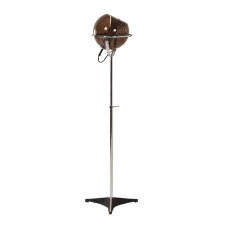 Globe Vloerlamp van Frank Ligtelijn voor RAAK, 1960's | met Rookglazen Bol
