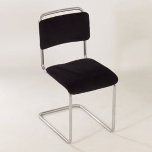 Originele 101 Gispen Buisstoel, 1950s &#8211; Opnieuw Bekleed