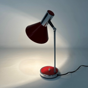 Rood Bureaulampje Made in Italy, Florence, 1960s