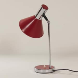 Rood Bureaulampje Made in Italy, Florence, 1960s