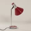Rood Bureaulampje Made in Italy, Florence, 1960s