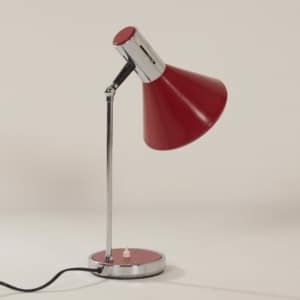 Rood Bureaulampje Made in Italy, Florence, 1960s