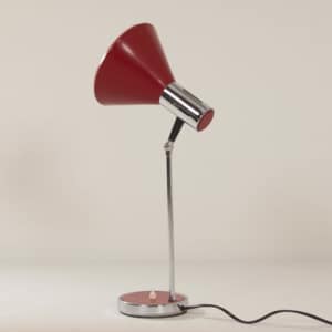 Rood Bureaulampje Made in Italy, Florence, 1960s