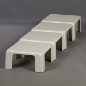 Bijzettafeltjes Quatro Gatti van Mario Bellini voor C&#038;B Italia, 1960s | Fiberlite