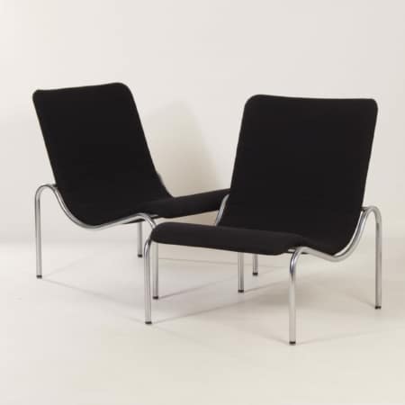 Set Fauteuils van Kho Liang Ie voor Stabin-Bennis, 1960s | Zwarte Ploeg Stof