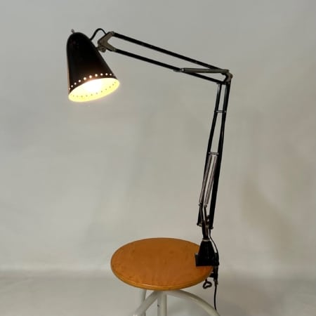 Zwarte Terry II Architectenlamp van Hala, 1950s