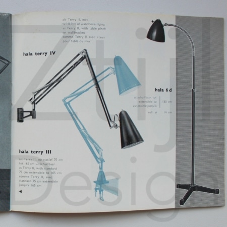 Zwarte Terry II Architectenlamp van Hala, 1950s