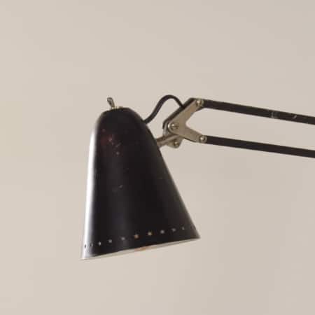 Zwarte Terry II Architectenlamp van Hala, 1950s