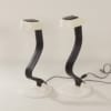Paar iGuzzini Snocky Tafellampen van Bruno Gecchelin, 1980s | Zwart Wit