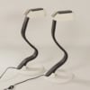Paar iGuzzini Snocky Tafellampen van Bruno Gecchelin, 1980s | Zwart Wit