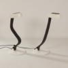Paar iGuzzini Snocky Tafellampen van Bruno Gecchelin, 1980s | Zwart Wit