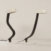 Paar iGuzzini Snocky Tafellampen van Bruno Gecchelin, 1980s | Zwart Wit