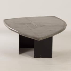 Brutalistische Salontafel van Paul Kingma, 1995 | Grijs, Helder Blauw, Surfboard