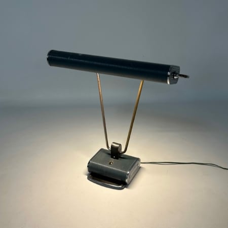 Franse N71 Bureaulamp van Atelier Jumo, 1960s | Blauw Grijs, Art Deco