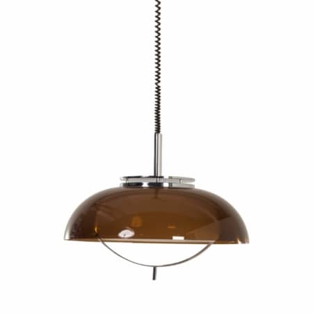 Hanglamp met Trekpendel van Dijkstra, 1970s |  Bruin Perspex